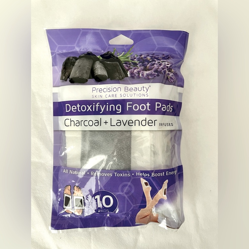 Swissco Precision Beauty Detoxifying Foot Pads, Charcoal & Lavender, 10 pads NWT